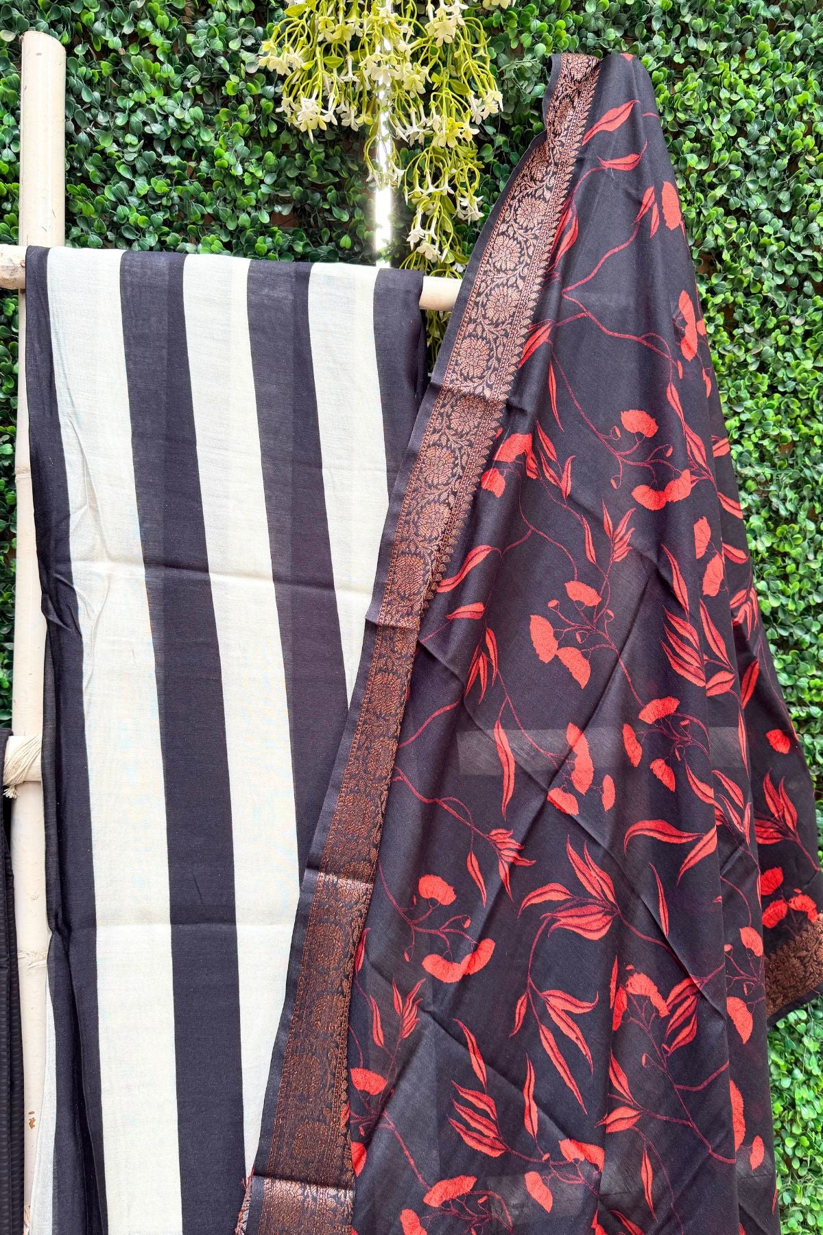 Pure Chanderi Silk Digital Print Suit Set