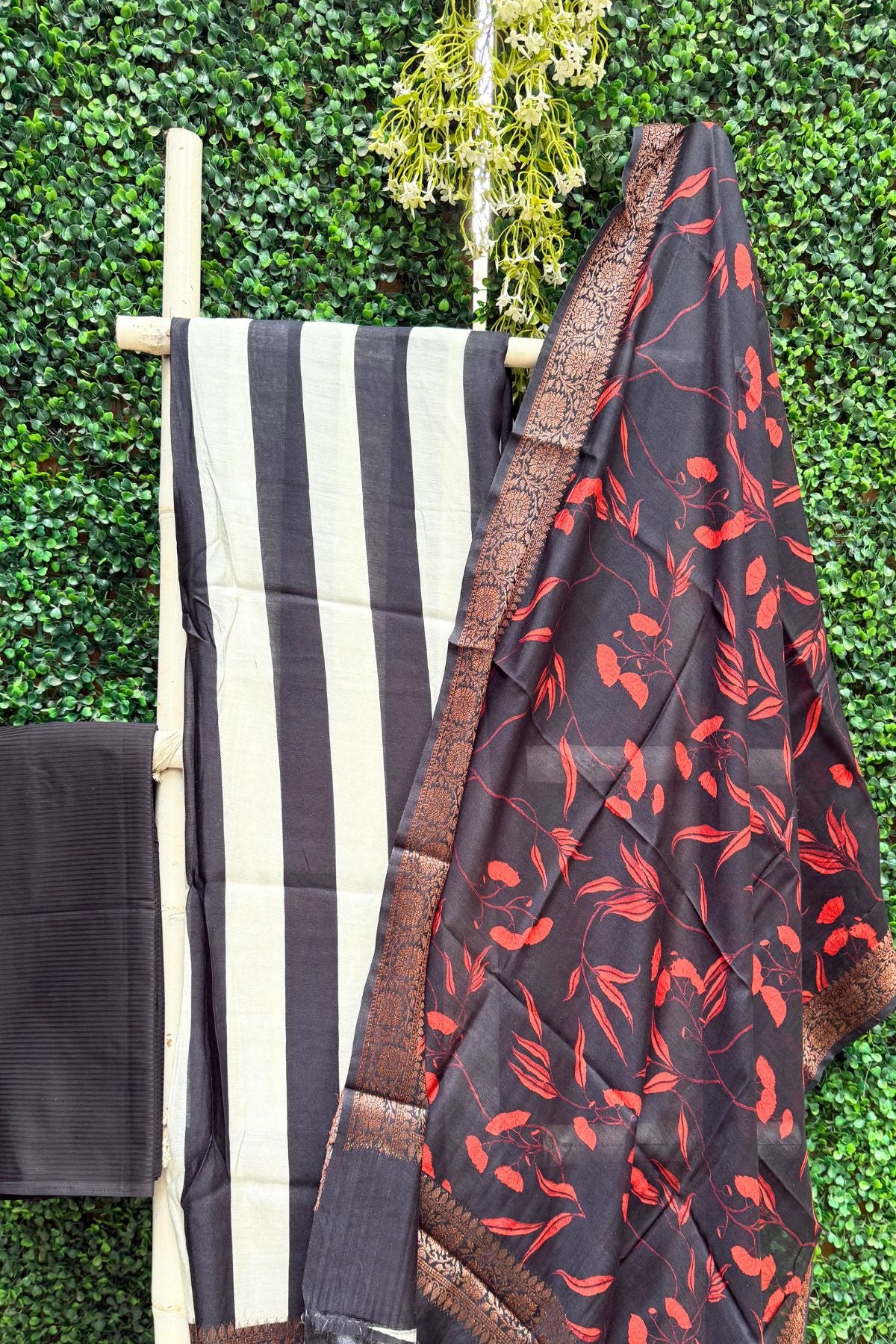 Pure Chanderi Silk Digital Print Suit Set