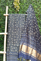 Blue Ajrakh Linen Dress Suit