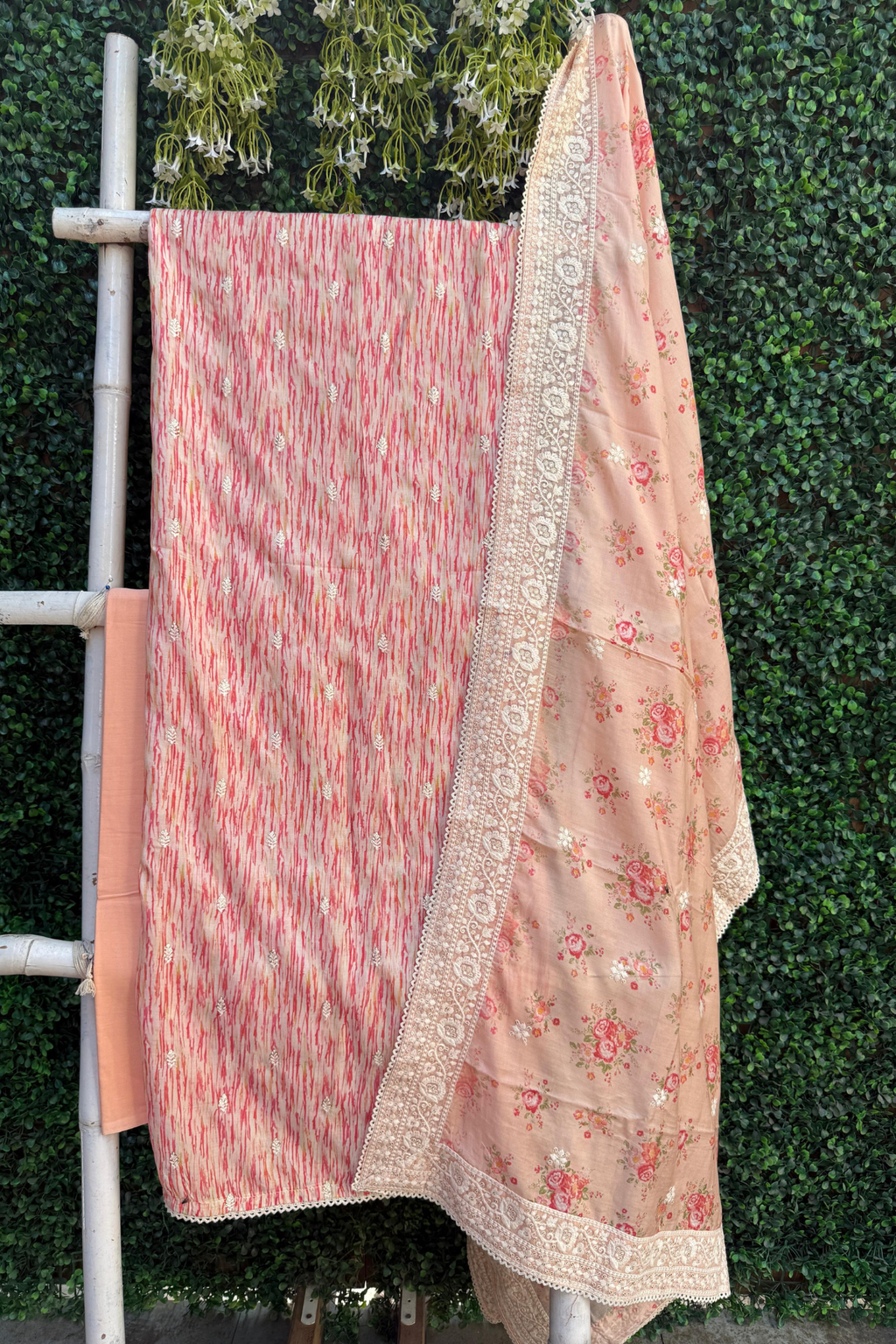 Maslin Silk Turquoise Suit Set
