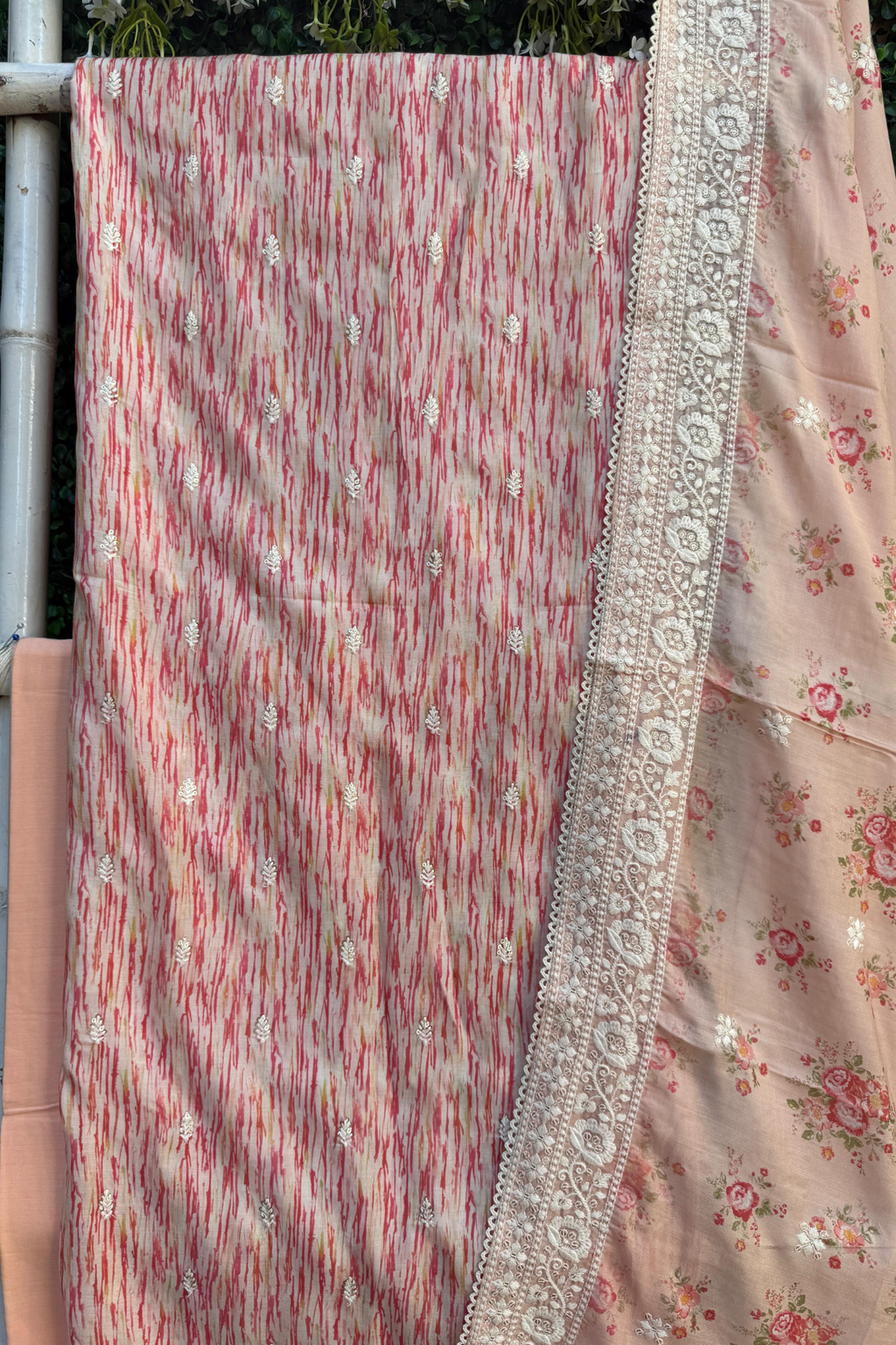 Maslin Silk Turquoise Suit Set