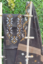 Black Jamdani Linen Dress Suit