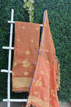 Linen Jamdani Orange 2-Piece Set