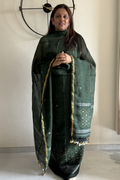 Linen Jamdani 2 Pc Set – Dark Green