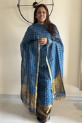 Linen Jamdani 2 Pc Set – Peacock Blue