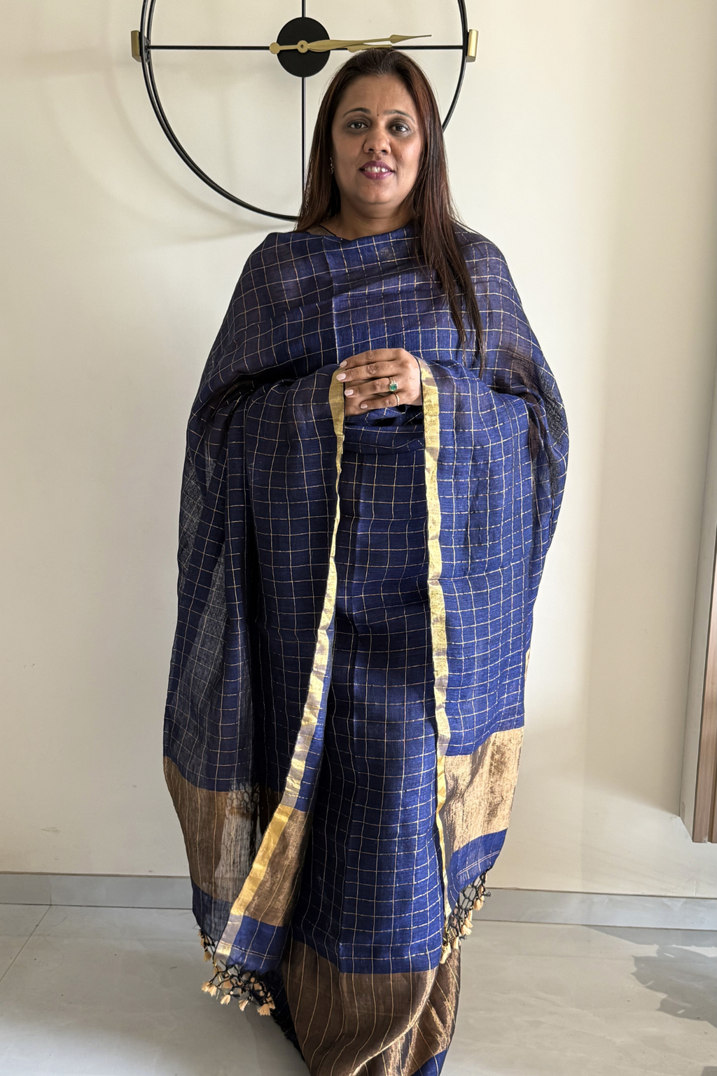 Linen Jamdani 2 Pc Set –  Blue