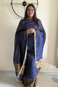 Linen Jamdani 2 Pc Set –  Blue