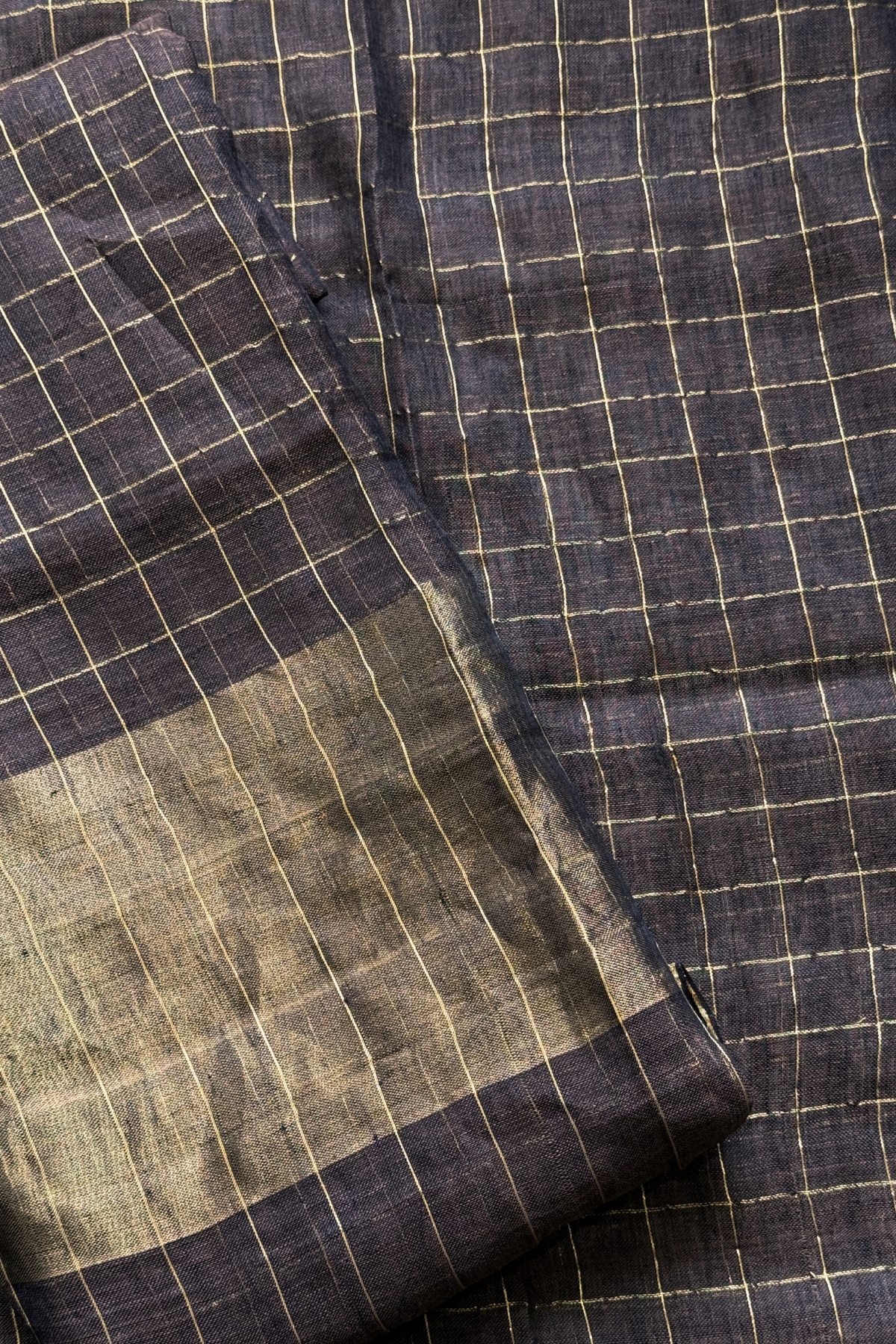 Linen Jamdani 2 Pc Set –  Brown