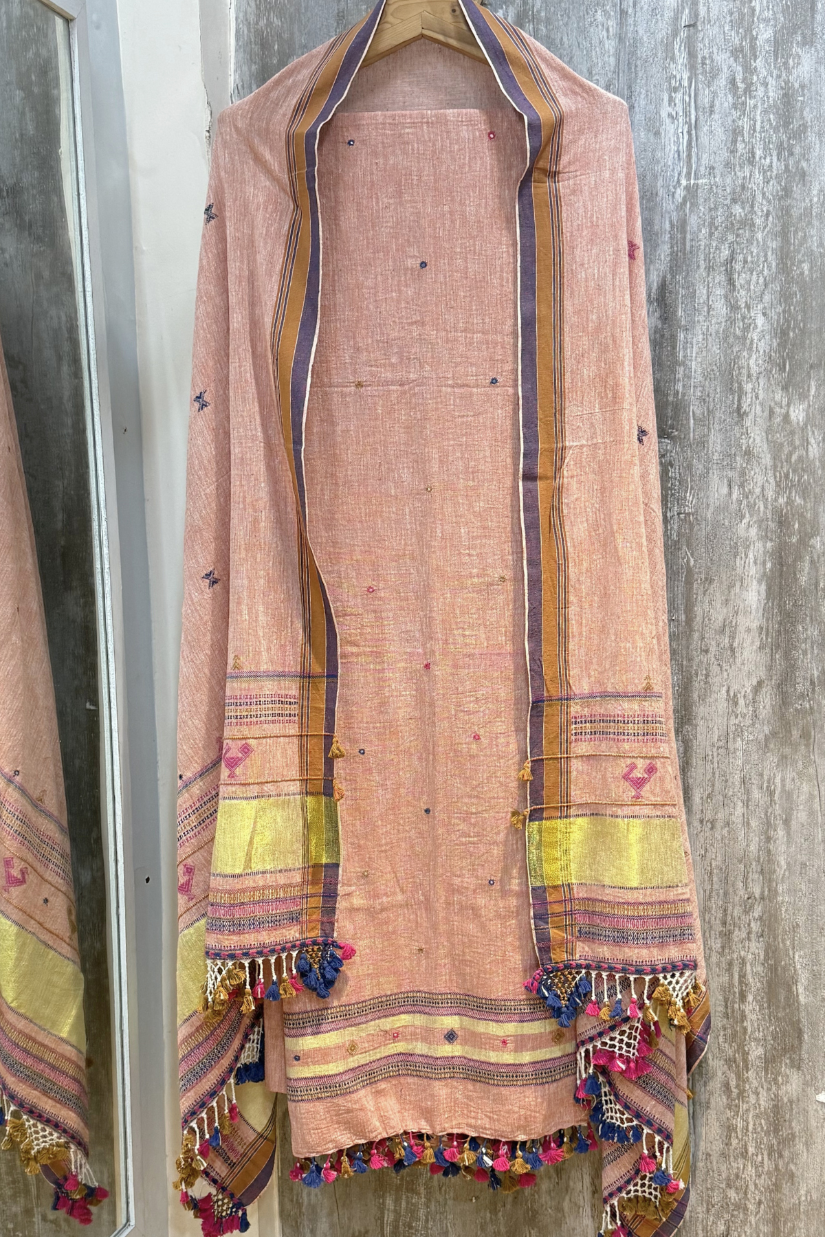 Bhujodi -  Light Orange Peach Color