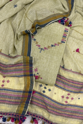 Bhujodi - Light Yellow Pista green Color