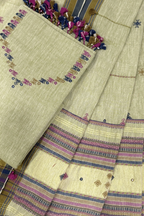 Bhujodi - Light Yellow Pista green Color