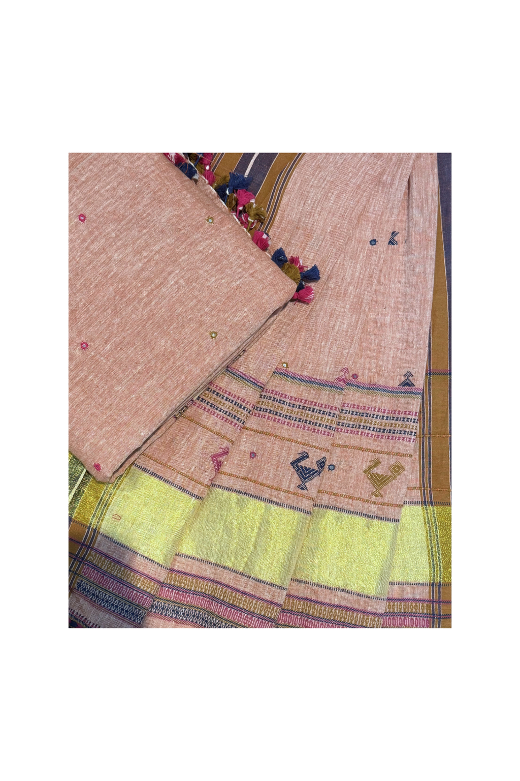 Bhujodi -  Light Orange Peach Color
