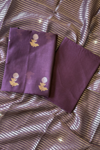 Pure Mul Chanderi With Kadwa Weaving - Wine