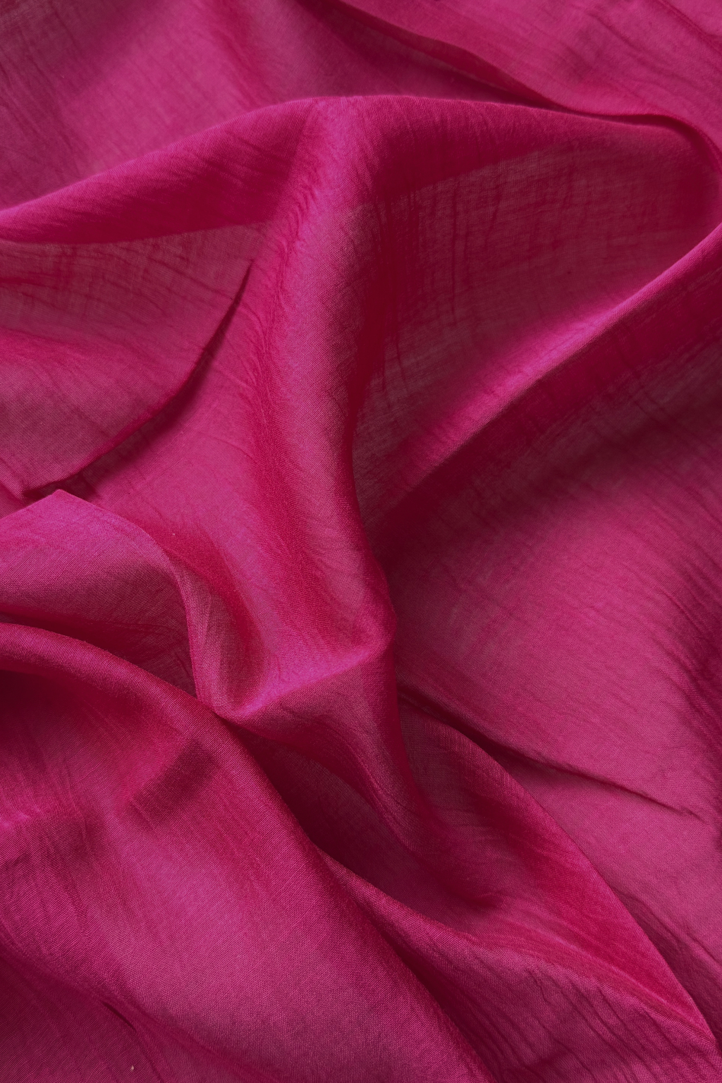 Lucknawi Pure Mul Chanderi 3-Piece Unstitched Kurta Set - Bright Pink