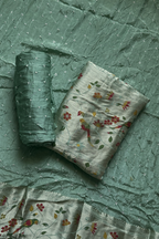 Bandhani With Paitani border - Light Leaf Green