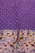 Bandhani With Paitani border - Purple