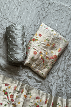 Bandhani With Paitani border - Light Steel Grey