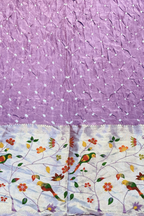Bandhani With Paitani border - Lavender