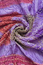Bandhej Colourful Suit Set - Purple