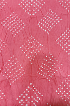 Lucknowi style thread work with bandhej - Peachish Pink