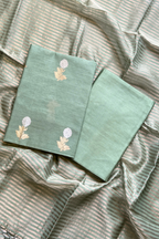 Pure Mul Chanderi With Kadwa Weaving -  Sage Green