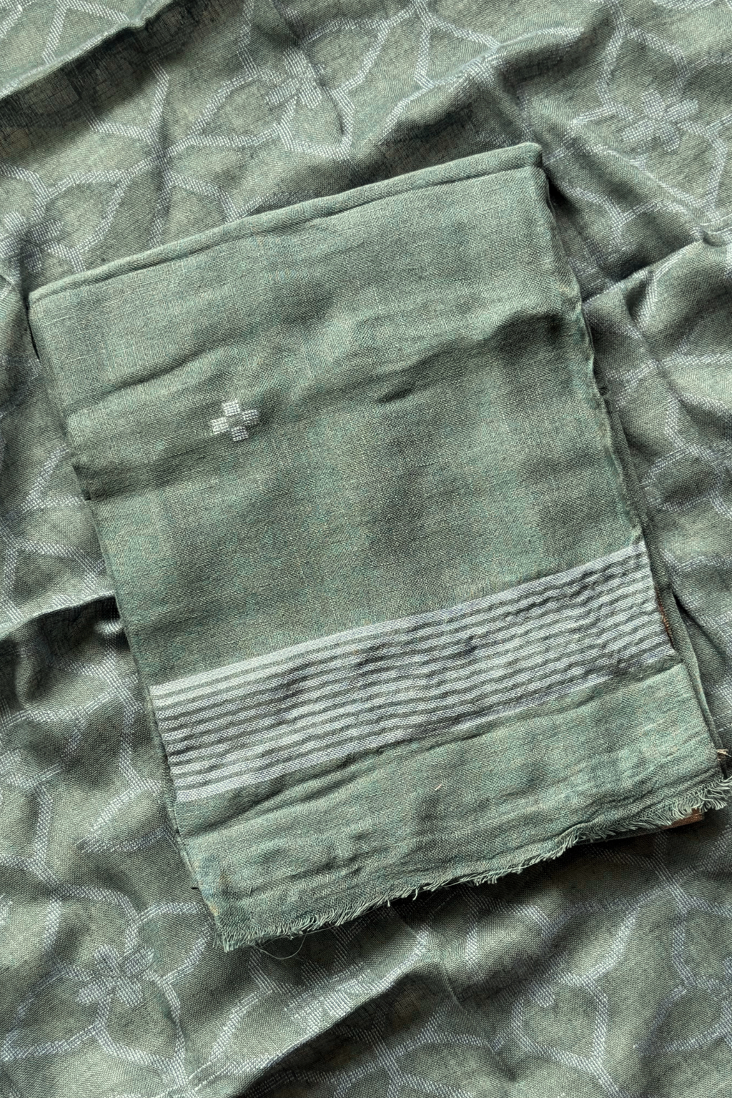 Cotton Jamdani 2 Pc Set – Sage Green