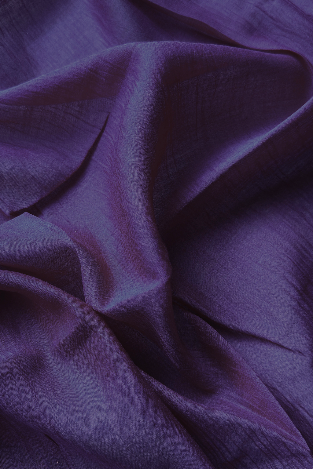 Lucknawi Pure Mul Chanderi 3-Piece Unstitched Kurta Set – Dark Purple