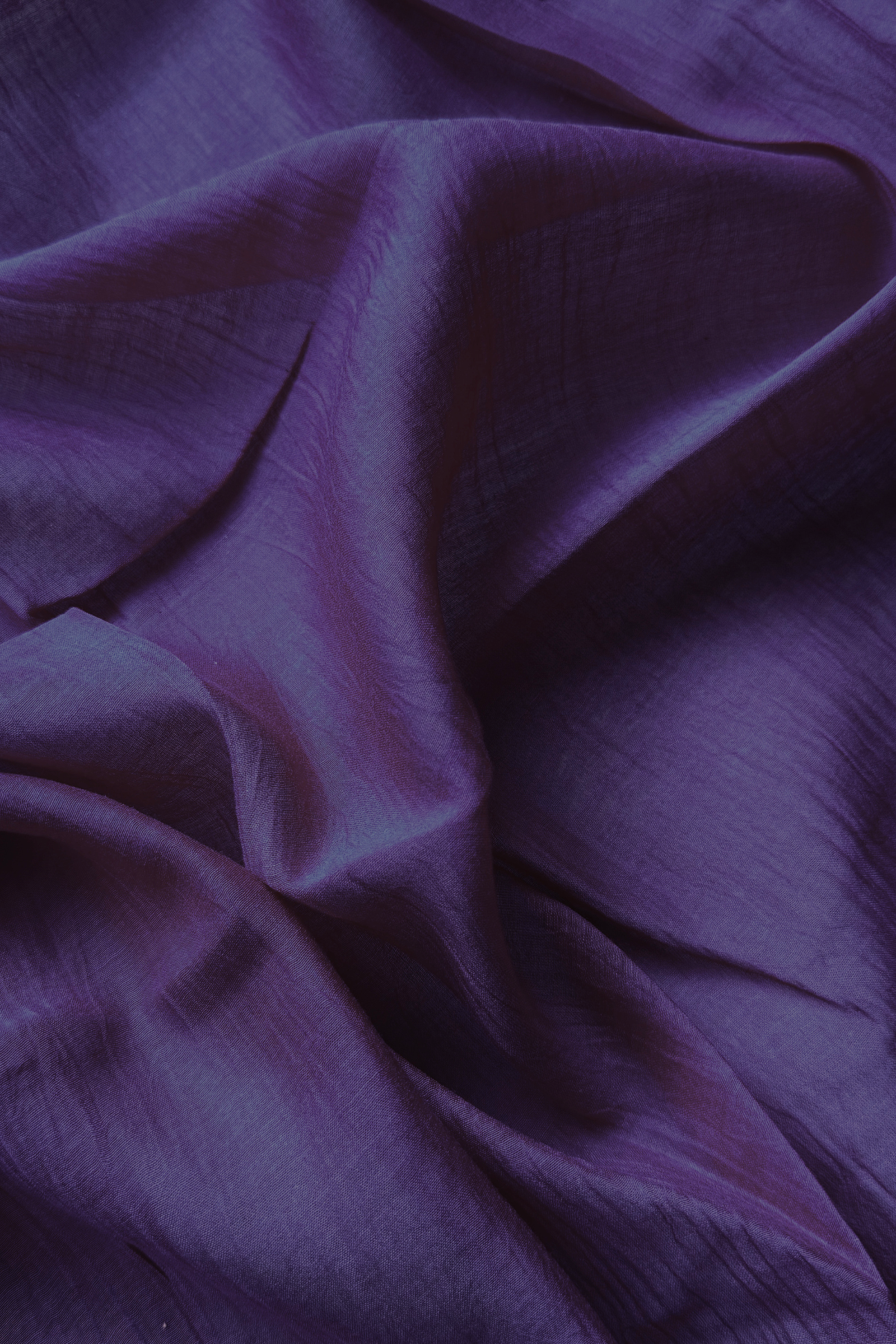 Lucknawi Pure Mul Chanderi 3-Piece Unstitched Kurta Set – Dark Purple