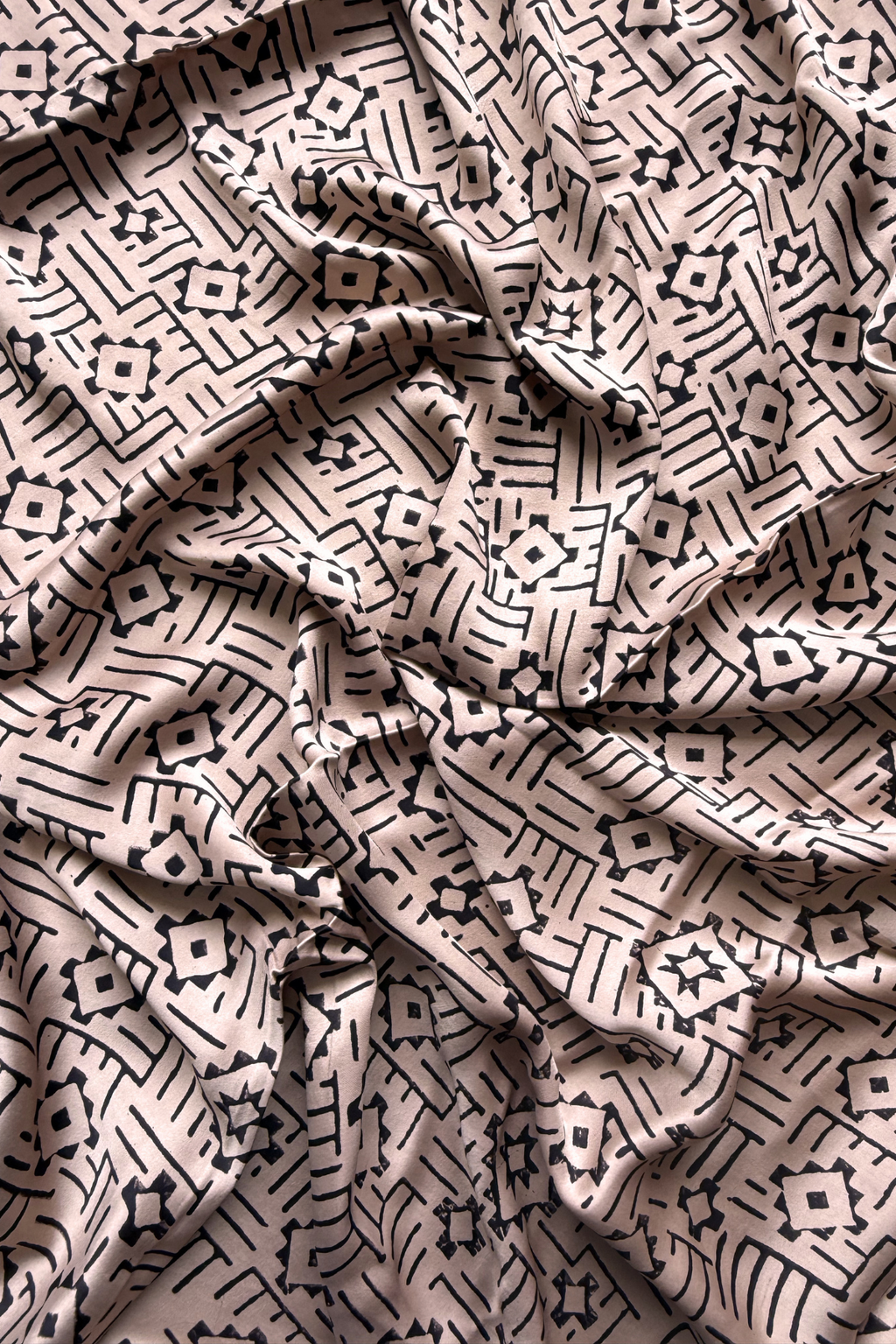 Pure Modal Satin 2-Piece Suit Set in Natural Ajrak Dye