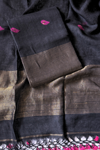 Jayshree Linen Jamdani 2 Pc Set – Black