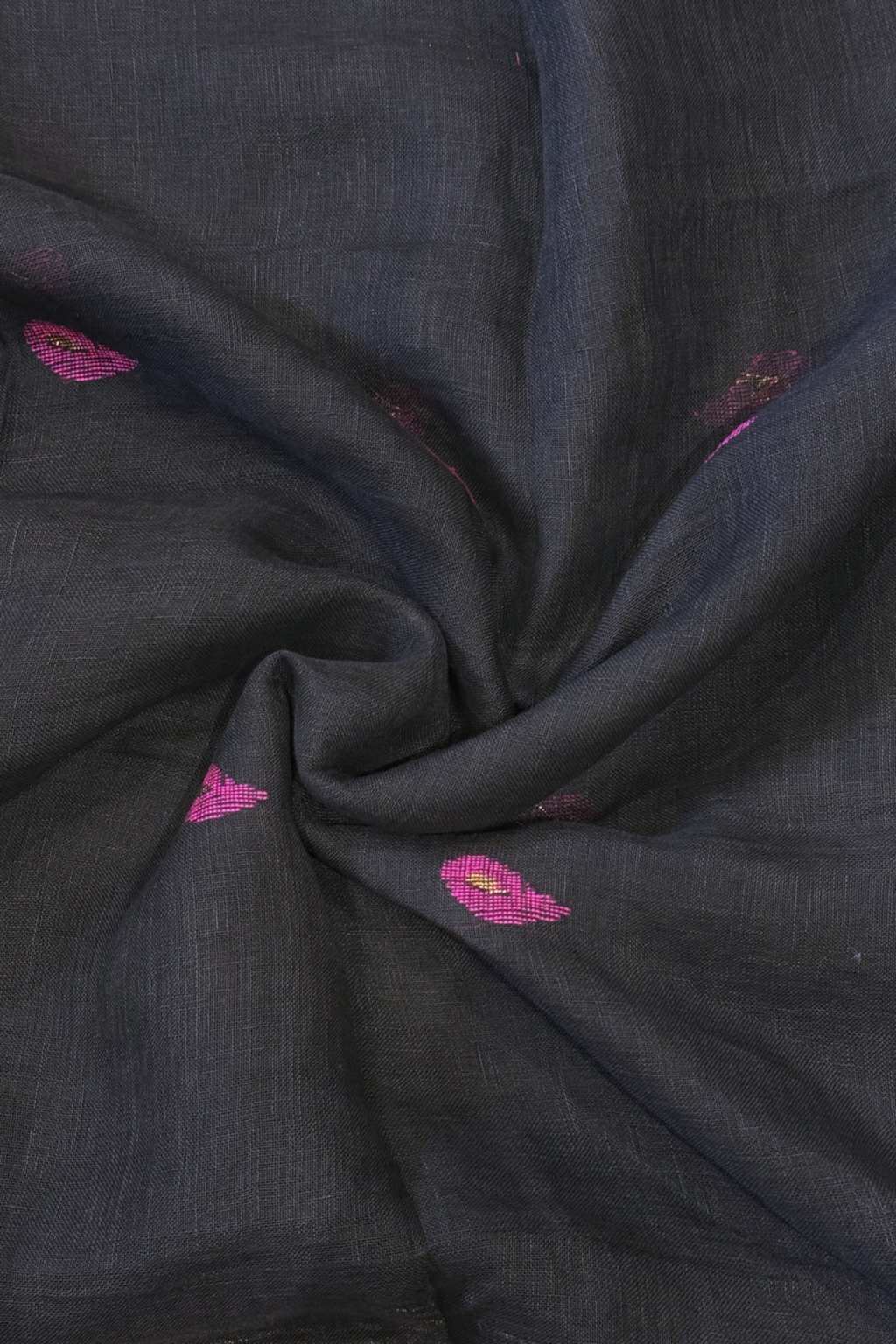 Jayshree Linen Jamdani 2 Pc Set – Black