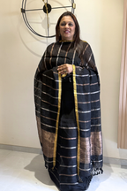 Jayshree Linen Jamdani 2 Pc Set – Black