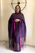 Jayshree Linen Jamdani 2 Pc Set – Purple