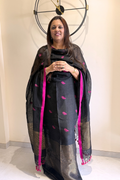 Jayshree Linen Jamdani 2 Pc Set – Black