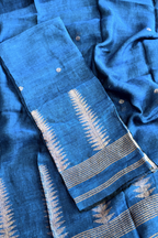 Jayshree Linen Jamdani 2 Pc Set – Blue