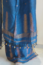 Jayshree Linen Jamdani 2 Pc Set – Blue