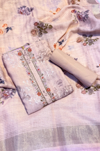 Digital Floral Printed handwork Suit Set - Light Pink