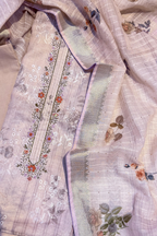 Digital Floral Printed handwork Suit Set - Light Pink