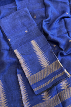 Jayshree Linen Jamdani 2 Pc Set – Royal Blue