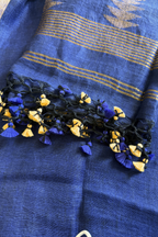 Jayshree Linen Jamdani 2 Pc Set – Royal Blue
