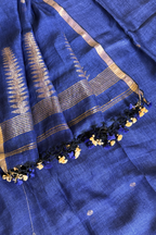 Jayshree Linen Jamdani 2 Pc Set – Royal Blue