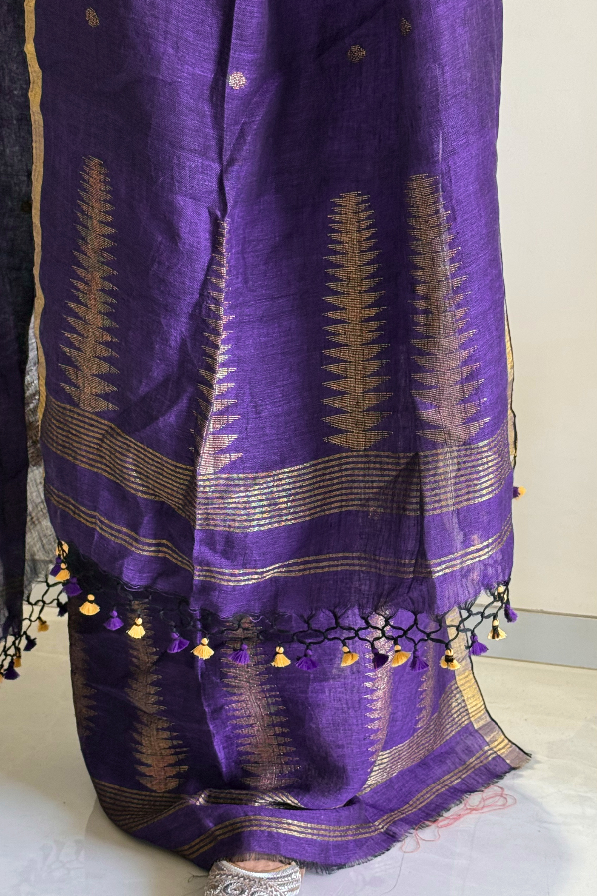 Jayshree Linen Jamdani 2 Pc Set – Purple (Copy)