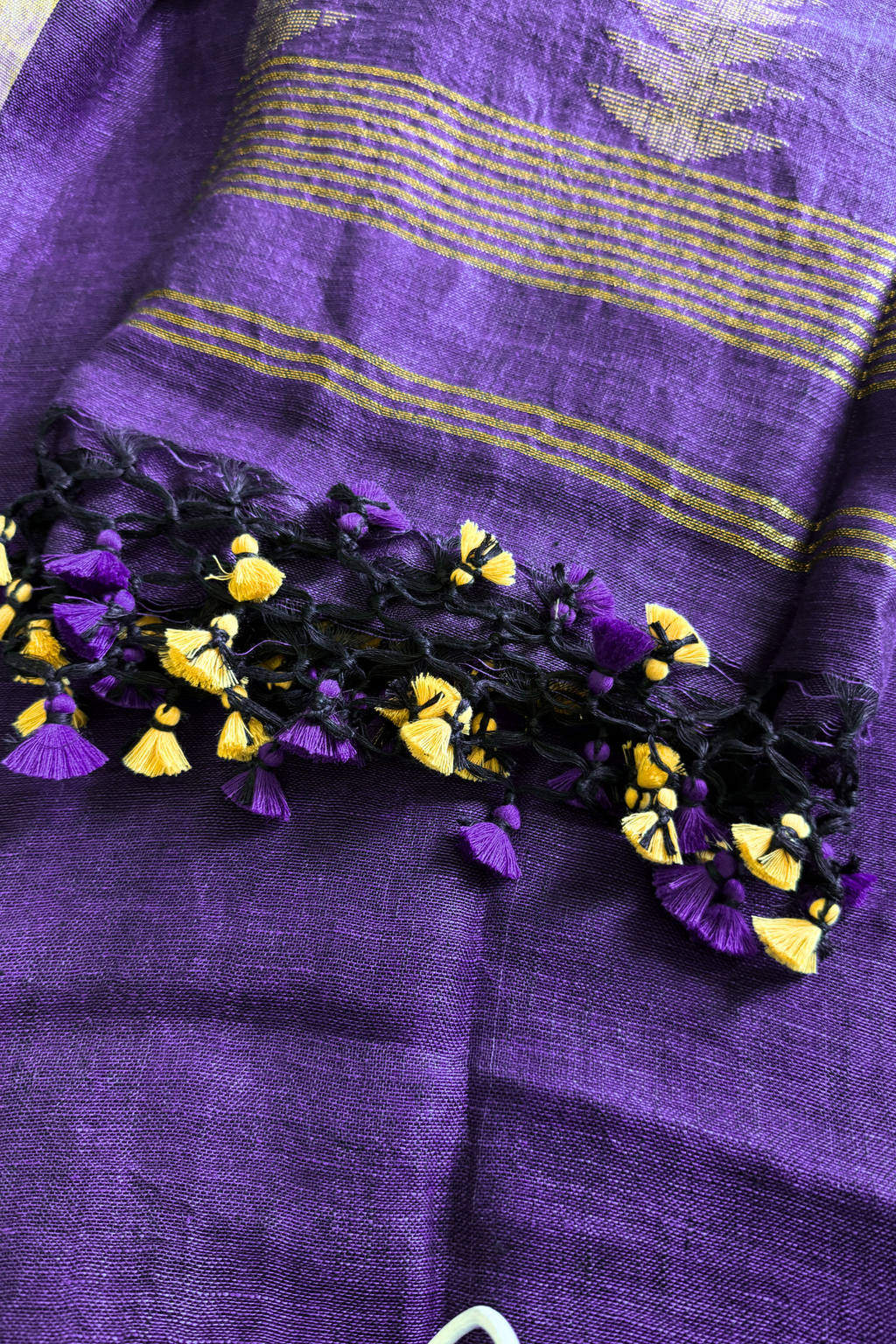 Jayshree Linen Jamdani 2 Pc Set – Purple (Copy)