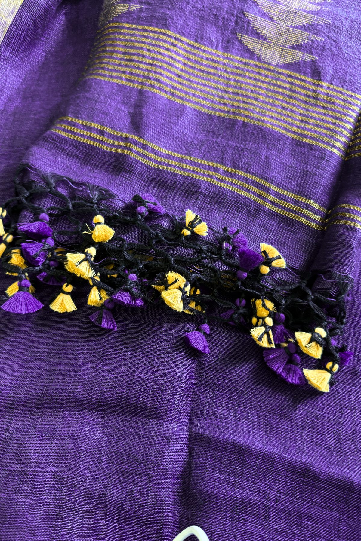 Jayshree Linen Jamdani 2 Pc Set – Purple (Copy)