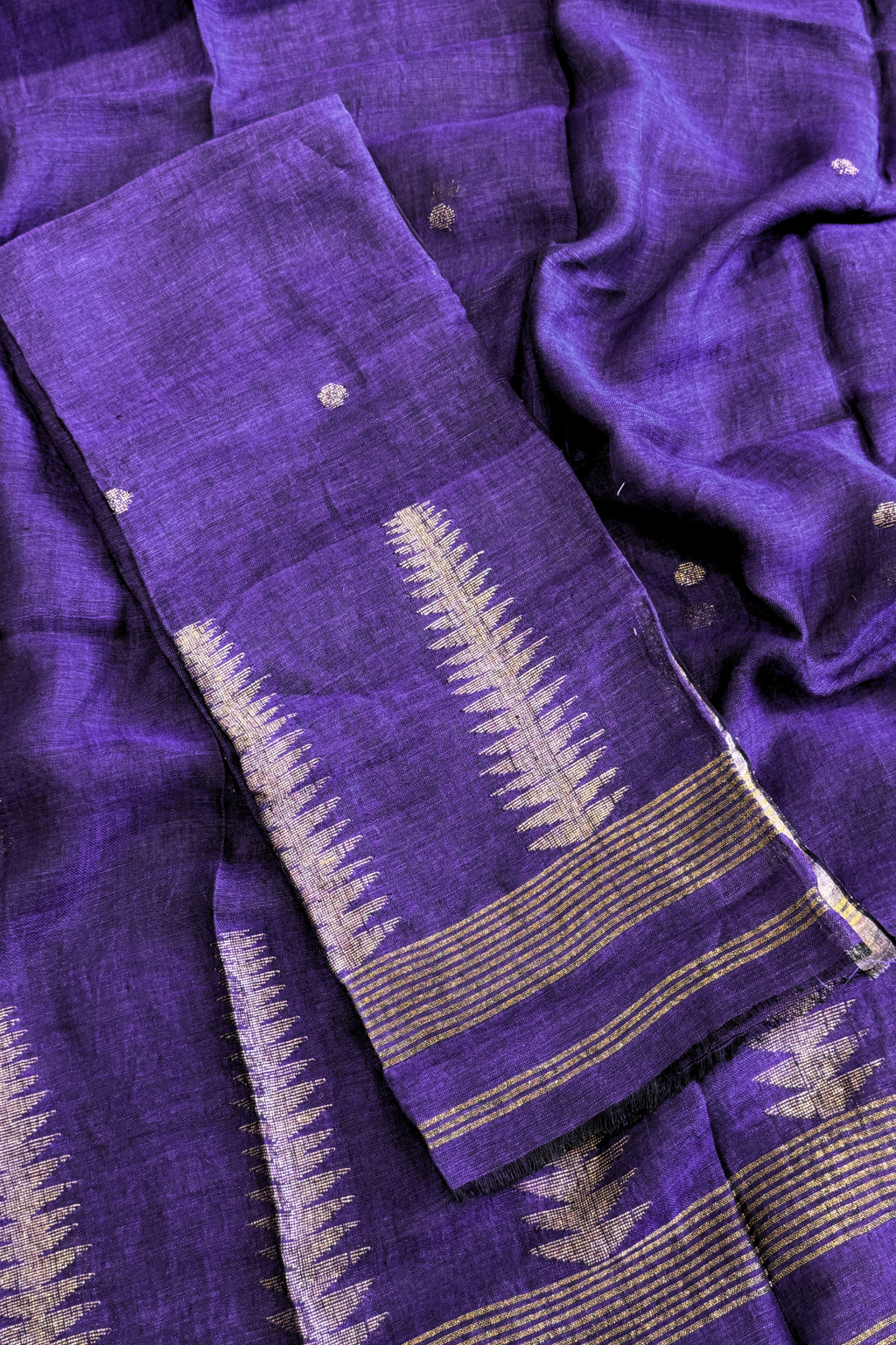Jayshree Linen Jamdani 2 Pc Set – Purple (Copy)