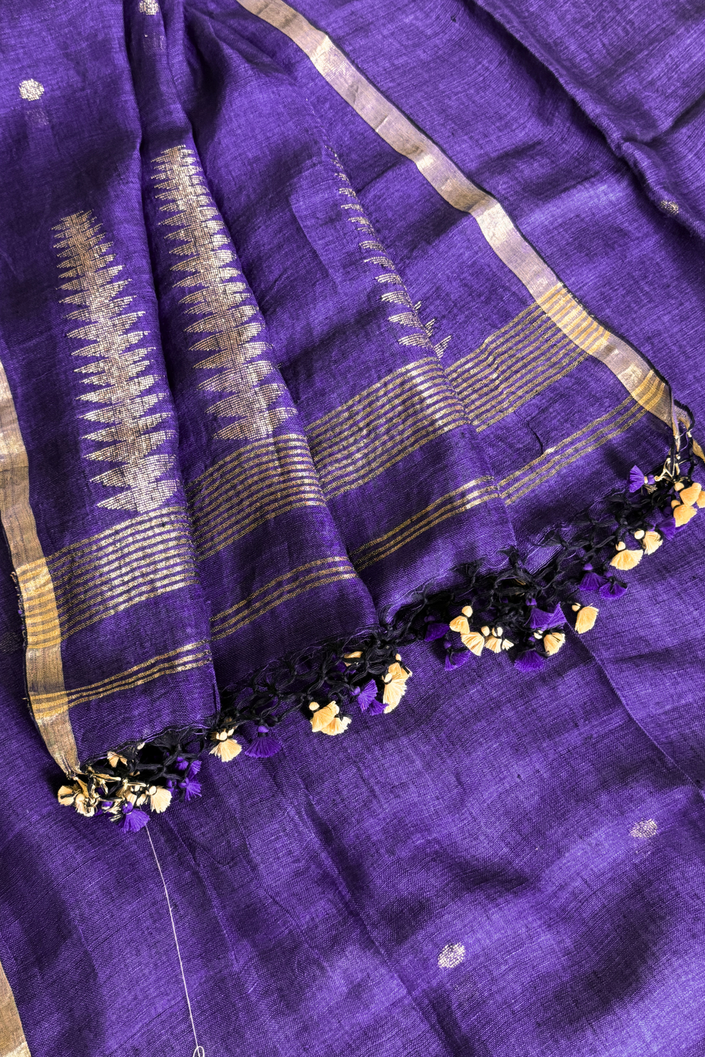 Jayshree Linen Jamdani 2 Pc Set – Purple (Copy)