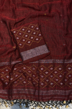 Linen Jamdani 2 Pc Set – Maroon