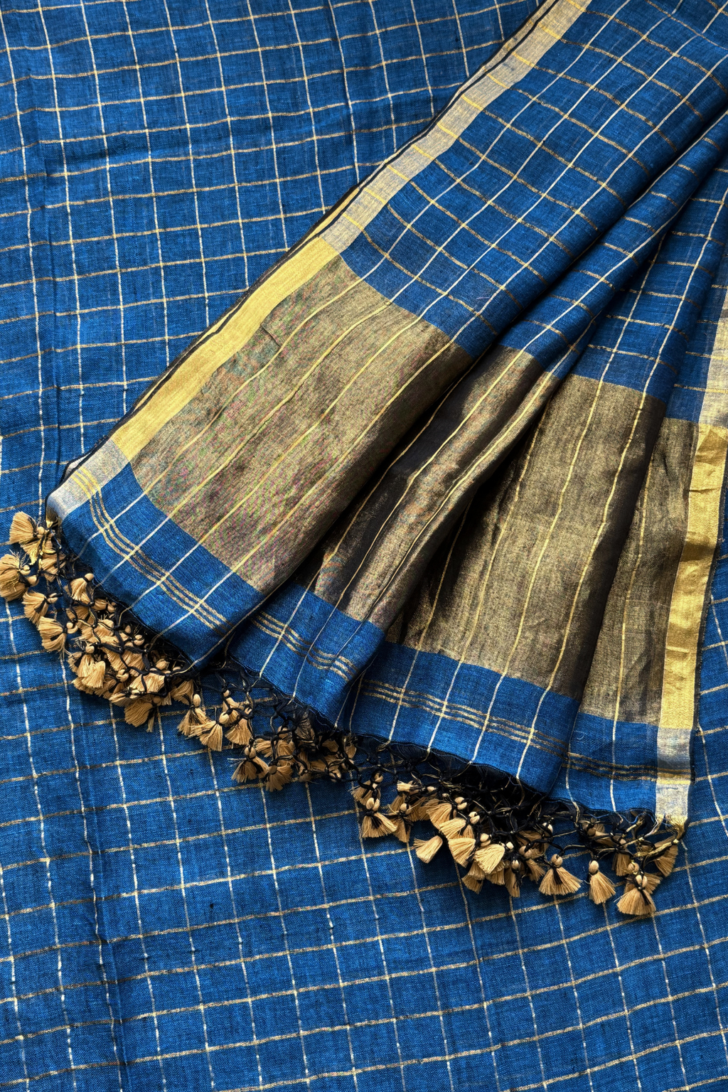 Linen Jamdani 2 Pc Set – Peacock Blue