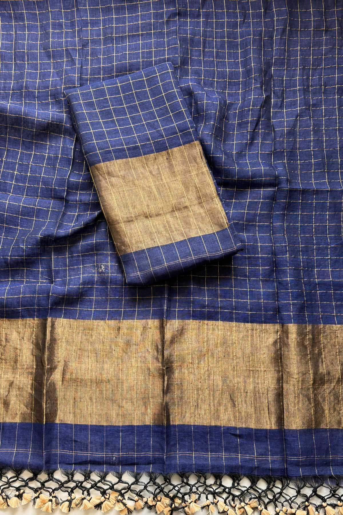 Linen Jamdani 2 Pc Set –  Blue