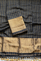 Linen Jamdani 2 Pc Set –  Black